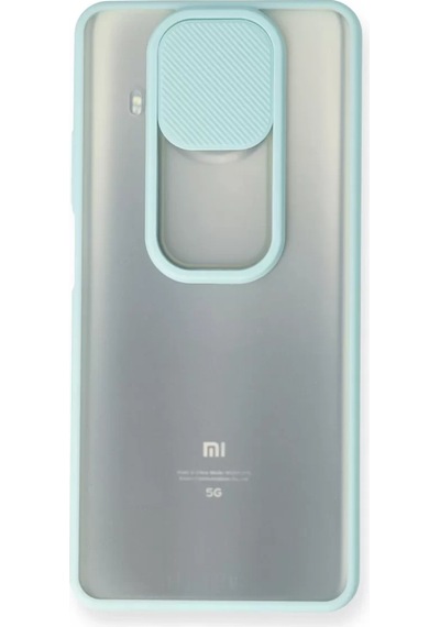 Newface Xiaomi Mi 10t Lite Kılıf Palm Buzlu Kamera Sürgülü Silikon - Turkuaz