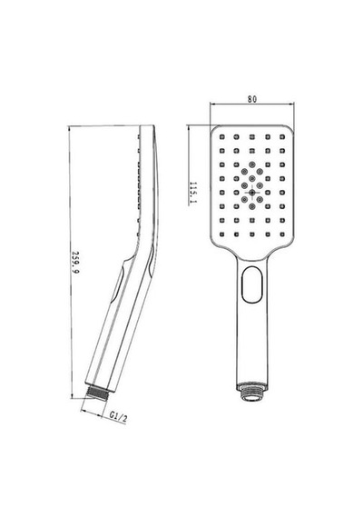 Bocchi Air2 Touch2 Eco 115s 3 Sprey Fonksiyonlu El Duşu Krom 5500-0020 Çok Renkli