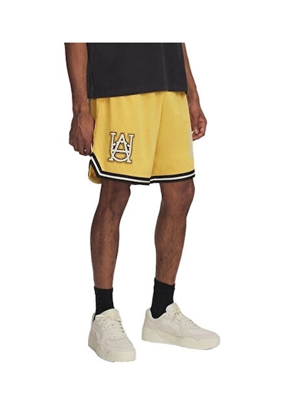 Under Armour Courtside Hoops Short Erkek Basketbol Şortu 1390120-773 Sarı Sarı