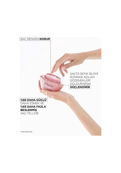 Kerastase Chroma Absolu Masque Chroma Filler Boyalı Saçlar İçin Bakım Maskesi, 200 Ml Çiçekli Pembe