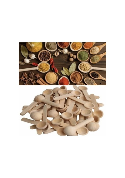 Jenerik Bambu Baharat Ve Reçel Kaşığı 6 Adet Çok Renkli