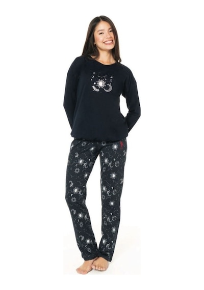 U.S. Polo Assn. Bisiklet Yaka Pamuklu Lisanslı Kışlık Kadın Pijama Takımı 20155 Lacivert U.S. Polo Assn. Bisiklet Yaka Pamuklu Lisanslı Kışlık Kadın Pijama Takımı 20155 Lacivert
