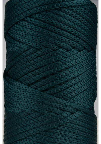 Sensy Premium Polyester Makrome Ipi 5 Mm Pp Cord 2'li Set Yeşil, Jumbo Ip, Makrame, Supla, Çanta Ipi