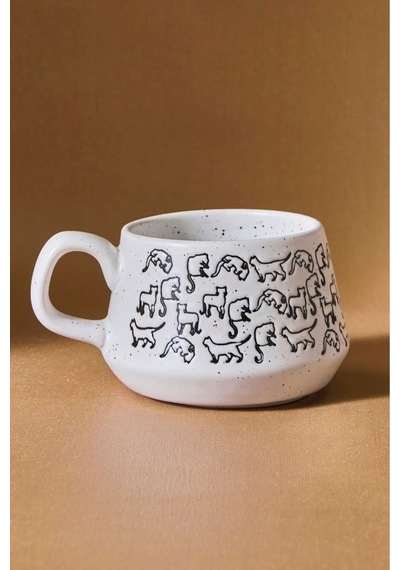 Karaca Kedi Beyaz Kupa 450 ml