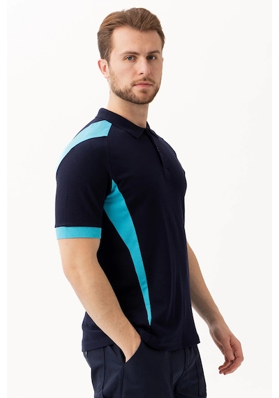 Flora Polo Yaka T-shirt - Nefes Alabilir, Şık Ve Rahat, Outdoor Ve İş Kullanımı Lacivert-turkuaz