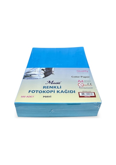 Masis A4 Renkli Fotokopi Kağıdı 500 Lü Mavi