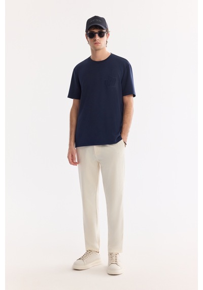 Avva Erkek Lacivert Bisiklet Yaka Enjeksiyon Baskılı Bi-stretch İnterlok Regular Fit T-shirt A61y1136 Avva Erkek Lacivert Bisiklet Yaka Enjeksiyon Baskılı Bi-stretch İnterlok Regular Fit T-shirt A61y1136