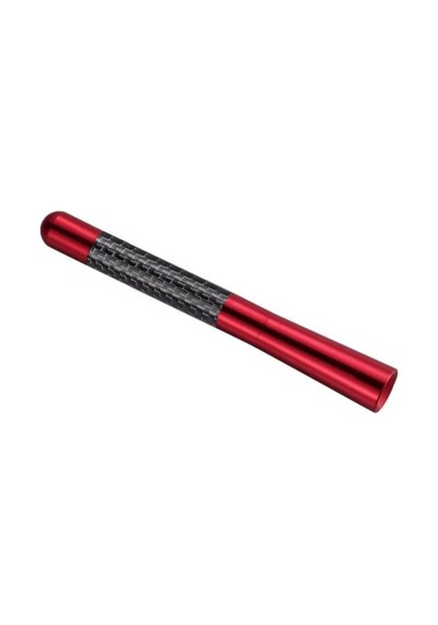 Oto Anten Alüminyum Alaşımlı Kırmızı Araç Şekillendirici 12 Cm Evrensel Karbon Fiber Radyo Fm Anteni