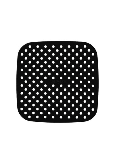 Buffer Silikon Fırın & Airfryer Kare Pişirme Matı 21.5 Cm Siyah