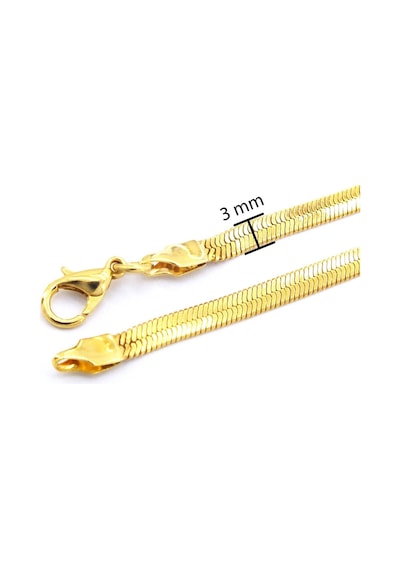 Çelik İtalyan Zincir Altın Kaplama 3 Mm Zn-135 Altın