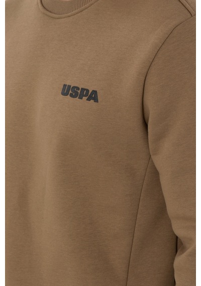 U.S. Polo Assn. Erkek Regular Fit Bisiklet Yaka Haki Sweatshirt 50292362-VR027