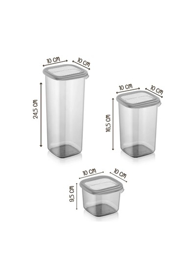 KitchenLife 15'li Etiketli Square Kare Erzak Saklama Kabı Seti X5 550ml-1200ml-1750ml Sert Kapaklı Kavanoz KitchenLife 15'li Etiketli Square Kare Erzak Saklama Kabı Seti X5 550ml-1200ml-1750ml Sert Kapaklı Kavanoz