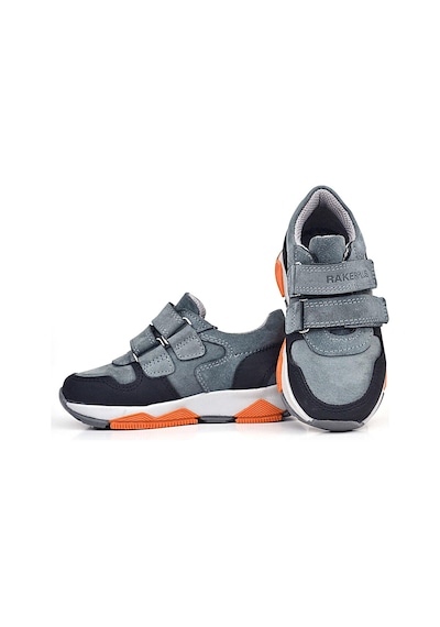 Rakerplus Hakiki Deri Koyu Gri Çocuk Cırtlı Sneakers Spor Ayakkabı Gri Rakerplus Hakiki Deri Koyu Gri Çocuk Cırtlı Sneakers Spor Ayakkabı Gri
