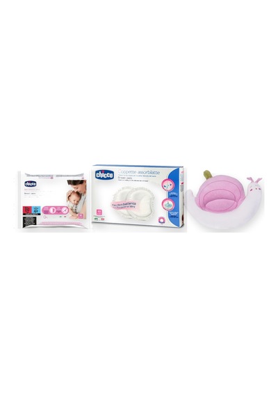 Emzirme Başlangıç Seti 3 Parça: Emzirme Yastığı + Göğüs Pedi + Göğüs Temizleme Mendili - Pembe
