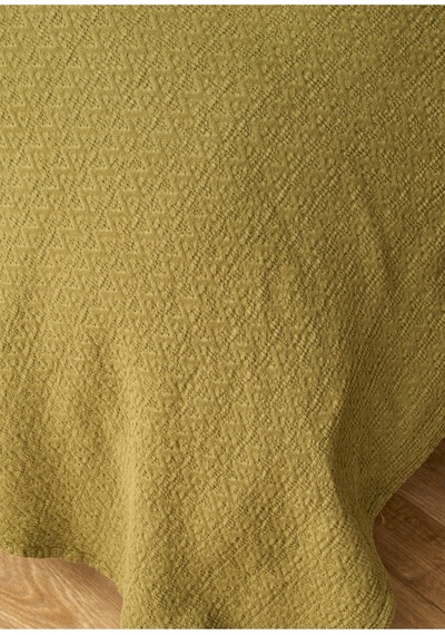 Bella Maison Forest Pamuklu Jakarlı Çift Kişilik Yatak Örtüsü Seti Haki 240x260 Cm Haki