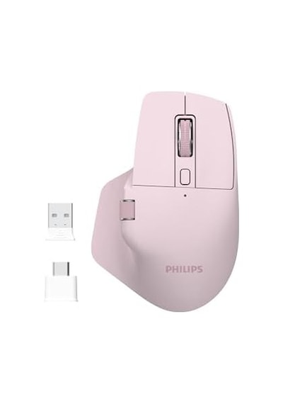 Spk7858 Bluetooth Kablosuz Çift Modlu 4000dpı 7 Tuşlu Optik Mouse Pembe