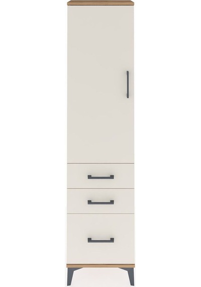 Arges Dolap 2 Raflı 3 Çekmeceli Tek Kapaklı 44x30x182 Çam-aytaşı Çam