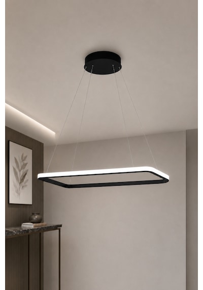 Diva Led Sarkıt Avize Beyaz Işık Siyah