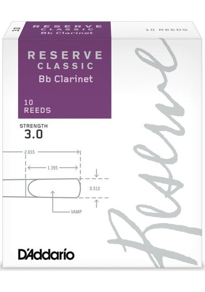Rico Royal Dct Reserve Classic Bb Clarinet Reeds 3 Bb Klarnet Kam