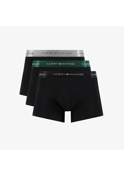 Tommy Hilfiger Trunk 3pk Erkek Siyah Boxer Düz Um0um03411 Siyah