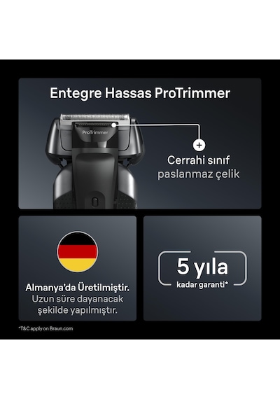 Braun Series 8 Elektrikli Tıraş Makinesi, Islak Ve Kuru, Şarj Standı, 8617s 1 Saat