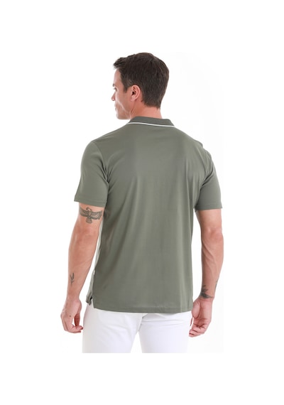 Hatemoğlu Haki Regular Fit Düz Merserize Polo Yaka 100% Pamuk Tişört 35361023c002 022 Haki