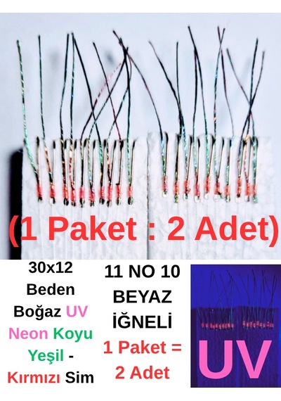Ea genset İstavrit Çaparisi 30x12 11 No 10 Beyaz İğneli 2li Paket