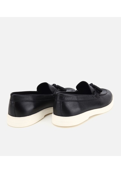 Hotiç Erkek Deri Siyah Püskül Detaylı Hafif Günlük Loafer 02ayh319450a100 02ayh319450a100