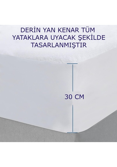 Lexroo %100 Pamuk Fitted Sivi Geçirmez Tek/çift Kişilik Bebek Alez Yatak Koruyucu Full Kenar Çarşaf Çok Renkli