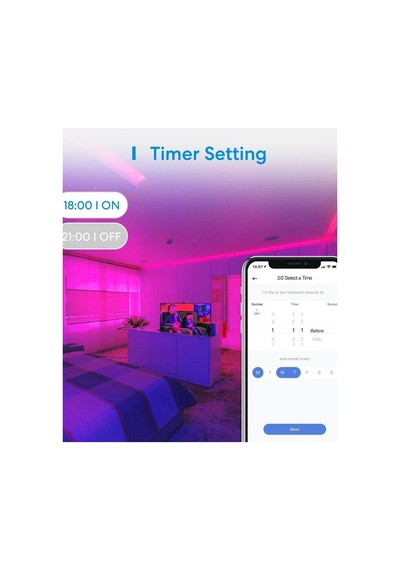 Akıllı Led Şerit Wi-fi Rgb 5 Metre Msl320 Pro Apple Home Destekli Rastgele Renk