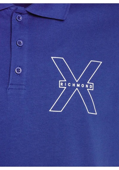John Richmond Lacivert Erkek Polo T-shirt Ump24207po
