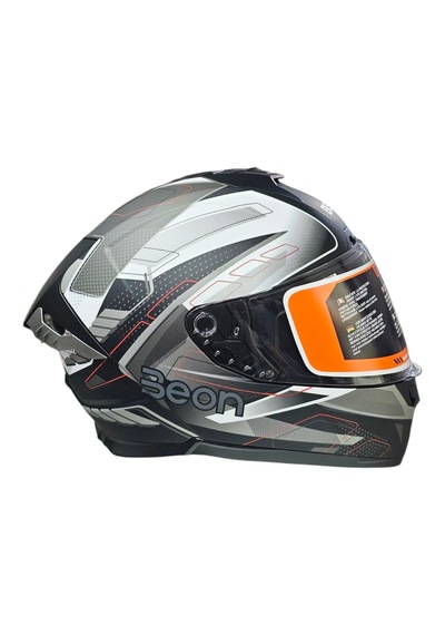 Beon B507 Full Face Kapalı Kask Beyaz - Gri - Siyah