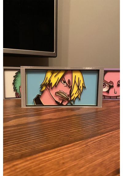 Kazanova Design Sanji Resim Kutusu Büyük Boy One Piece Anime Dekoratif Hediyelik