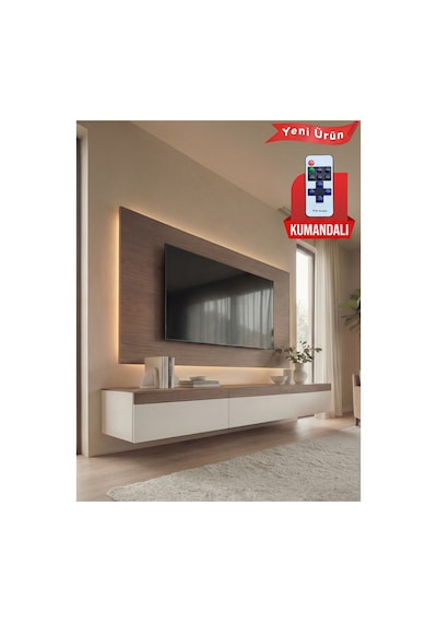 Purelıne Ledli Duvar Tv Ünitesi 180 Cm Ceviz Beyaz Ceviz-beyaz 140 Cm Purelıne Ledli Duvar Tv Ünitesi 180 Cm Ceviz Beyaz Ceviz-beyaz 140 Cm