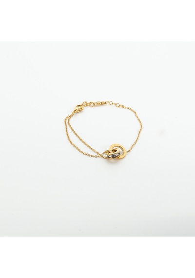 Biem İç İçe Halka Model Çelik Bileklik Gold/gümüş