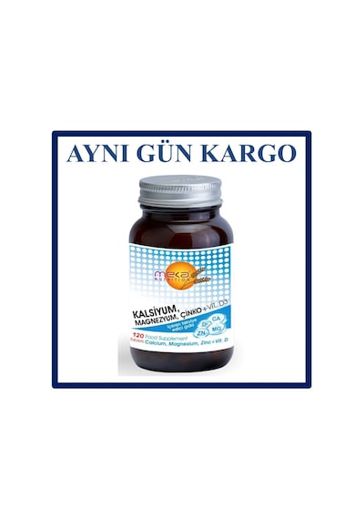 Meka Nutrition Kalsiyum Magnezyum Çinko Vitamin D3 120 Tablet