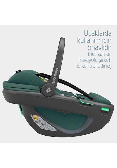 Maxi-Cosi Coral 360 Derece Dönebilir 2'si Bir Arada Ana Kucağı Oto Koltuğu Essential Green