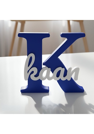 Kişiye Özel İsimli Dekoratif Masaüstü Obje - 17 Cm Modern Tasarım