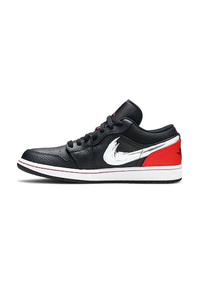 Nike Jordan 1 Low Brushstroke Swoosh Basketbol Ayakkabısı Da4659-001 Siyah