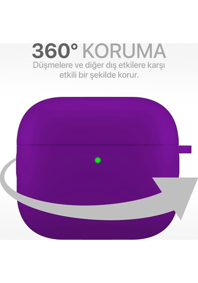 Airpods 3 Lansman Silikon Kılıf Mor