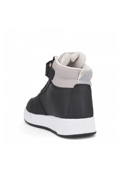 Nese Shoes Stars Baskılı Erkek Çocuk Spor Ayakkabısı, Sneaker Siyah-gri