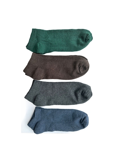 Ozzy Socks 12 Çift Ekonomik Pamuklu Renkli Erkek Patik Çok Renkli