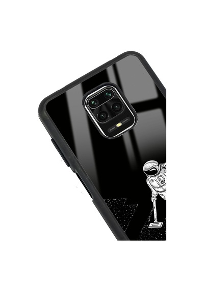 Xiaomi Redmi Note 9 Pro Astronot Tatiana Tasarımlı Glossy Telefon Kılıfı Siyah