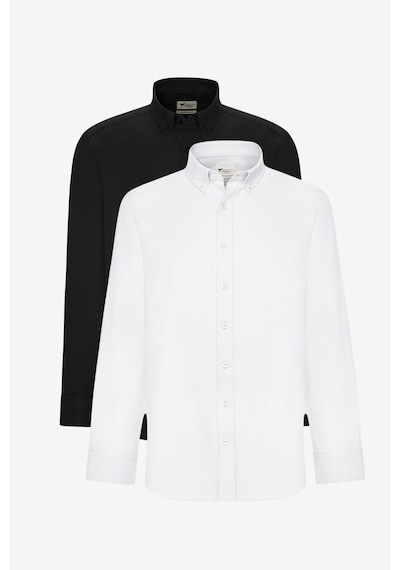 AC&Co / Altınyıldız Classics Erkek Sıyah-beyaz 2'li Pamuklu Kolay Ütülenebilir Slim Fit Dar Kesim Oxford Gömlek Paketi Siyah - Beyaz AC&Co / Altınyıldız Classics Erkek Sıyah-beyaz 2'li Pamuklu Kolay Ütülenebilir Slim Fit Dar Kesim Oxford Gömlek Paketi Siyah - Beyaz