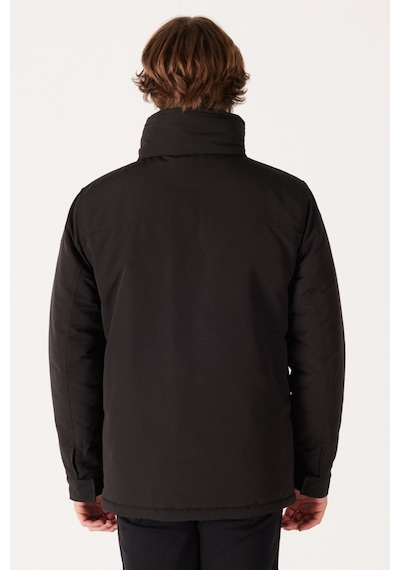 Wrangler Regular Fit Normal Kesim Kapüşonlu Siyah Parka W40BWW001 Siyah