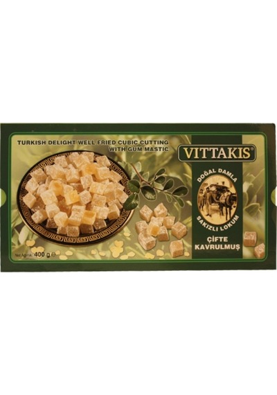 Vittakis Doğal Damla Sakızlı Çifte Kavrulmuş Lokum 400 G