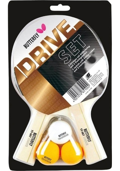 BUTTERFLY DRIVE TT SET (2 RAKET + 3 TOP)