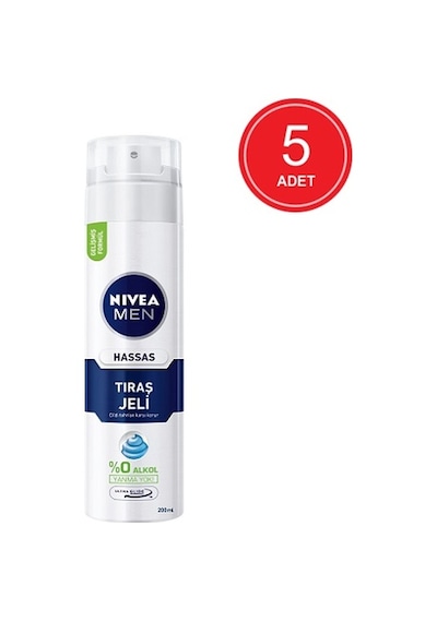 Nivea Men Hassas Tıraş Jeli 5 x 200 ML