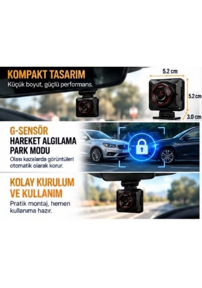 Izcp1 Araç İçi Kamera +  Park Modu