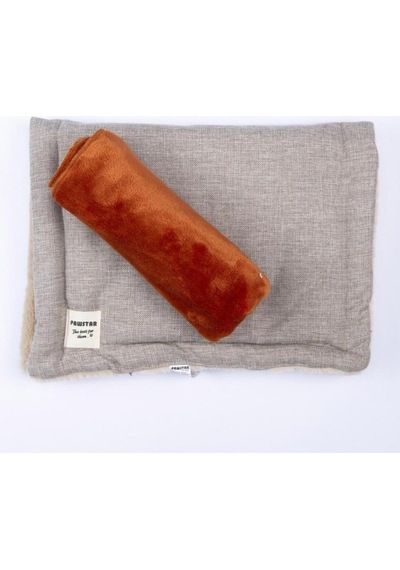 Pawstar Lüx Pet Mat Kedi Köpek Yatağı Yıkanabilir Bej 50-70cm